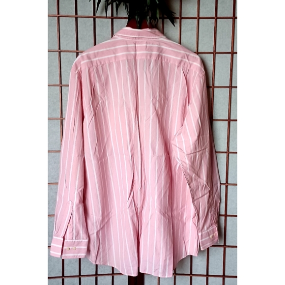 Lacoste Men's Pink/White Striped Button-Down Shirt - Picture 3 of 16